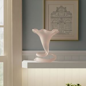 1970's Frosted Pink Lilly Vase